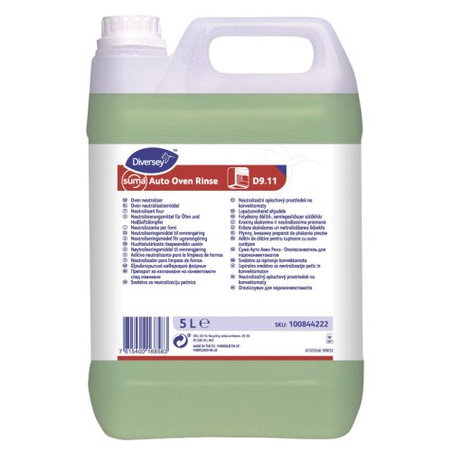 Suma Auto Oven Rinse D9.11 automata és félautomata tisztítási rendszerrel rendelkező légkeverés