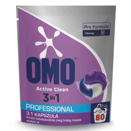 Omo Pro Formula active clean 3in1 mosókapszula 80db/csg (4csg/karton)