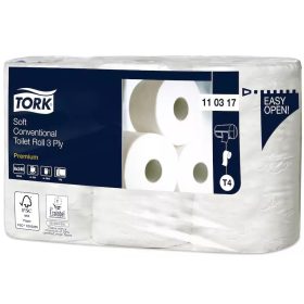 Tork toalettpapír T4 kistekercses Premium soft, 3r., hófehér, 35m/tek, 248 lap, 6tek/csg, 7csg/