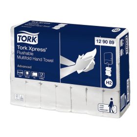 Tork kéztörlő H2 Xpress Interfold, soft, toalettbe dobható Multifold, 2r., 200lap/csg, 21csg/#