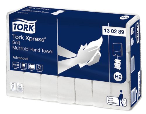 Tork kéztörlő H2 Advanced Interfold, soft, 2r., 180lap/csg, 21csg/# - 130289