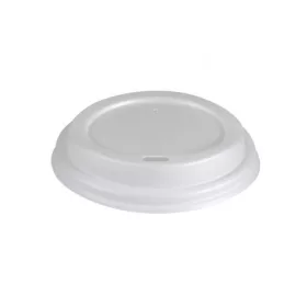   Műanyag tető CPLA fehér ivólyukas (O90mm) papír pohárra 100db/csg, 1000db/karton