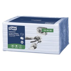 Tork tisztítókendő W8 többször használható, hajtogatott, KÉK 38,5X32, 40db/csg, 8csg/# - 194450