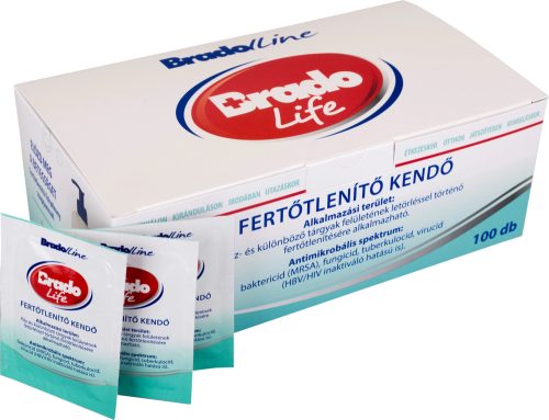Bradolife fertőtlenítő kendő (100db/doboz) - 2259