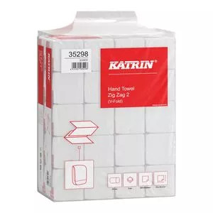 Katrin kéztörlő NL ZigZag fehér, 2r., 200lap/csg, 20csg/# - 35298