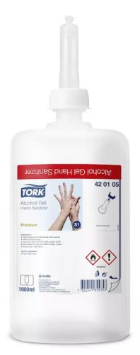 Tork folyékony alkoholos kézfertőtlenítő GÉL S1, műtéti bemosakodáshoz alkalmas, 1L (6db/#) - 4