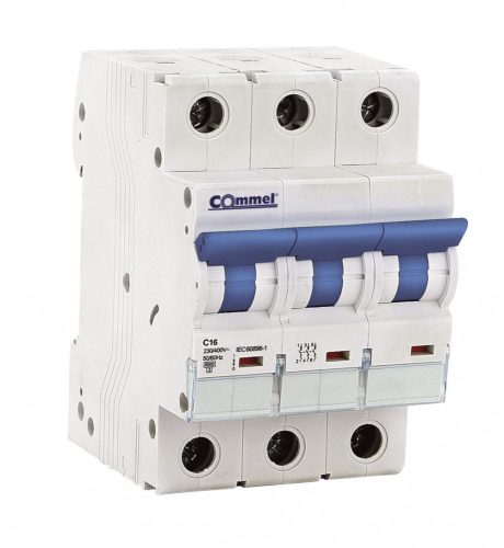 Commel kismegszakító  16A 3P C, 6kA