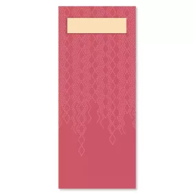 Tork evőeszköztartó Advanced 2r., 39X23cm, BURGUNDI+krém színű szalvéta, 100lap/csg, 5csg/# - 4
