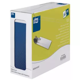 Tork evőeszköztartó Advanced 2r., 39X23cm, SÖTÉTKÉK+FEHÉR színű szalvéta, 100lap/csg, 5csg/# -