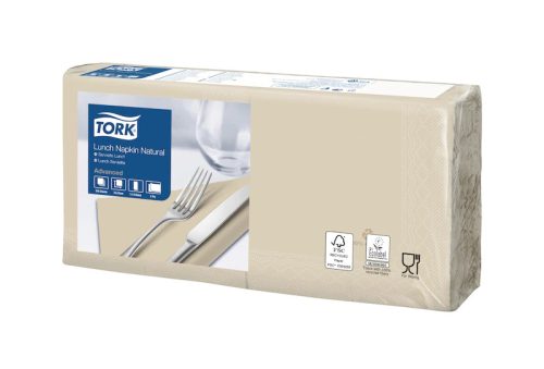 Tork szalvéta Lunch Advanced 33/2 NATÚR, 200 lap/csg, 10csg/# - 477350