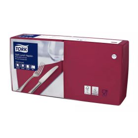 Tork szalvéta Lunch Advanced 33/3 BORDÓ, 150 lap/csg, 10csg/# - 477411
