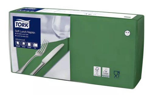 Tork szalvéta Lunch Advanced 33/3 ZÖLD, 150lap/csg, 10csg/# - 477413