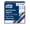 Tork szalvéta Soft Dinner 3r., 39X39, SÖTÉTKÉK, 100db/csg, 12csg/karton