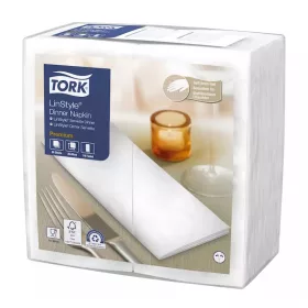 Tork szalvéta Linstyle, premium textilhatású, FEHÉR, 39/1, 1/8 HAJTÁS, 50db/csg, 12csg/# - 4781