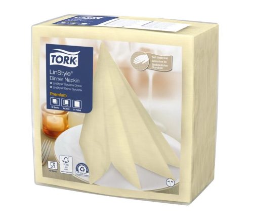 Tork szalvéta Linstyle, premium textilhatású, PEZSGŐ, 39/1, 50db/csg, 12csg/# - 478712