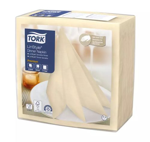 Tork szalvéta Linstyle, premium textilhatású, KRÉM, 39/1, 50db/csg, 12csg/# - 478713