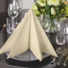 Tork LinStyle® Dinner szalvéta, KRÉM, 39x39cm, 1/4 hajt., iparilag komposztálható, 50lap/csg (14csg/karton)
