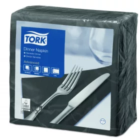 Tork szalvéta Dinner Advanced 39X39, FEKETE, 150 lap/csg, 12csg/# - 478761
