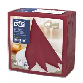Tork szalvéta Linstyle, premium textilhatású, BURGUNDI, 39/1, 50db/csg, 12csg/# - 478855