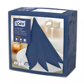 Tork szalvéta Linstyle, premium textilhatású, KÉK, 39/1, 50db/csg, 12csg/# - 478856