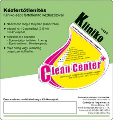 Clean Center Kliniko-Sept KÍSÉRŐMATRICA - AKCIÓ - 4822