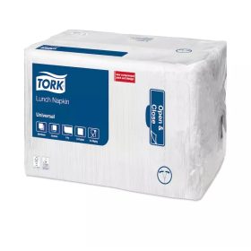 Tork szalvéta Lunch Universal FEHÉR 1r., 1/4 hajtás, 33X32cm, 500db/csg, 8csg/# - 509300