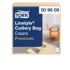 Tork LinStyle® szervizszalvéta, KRÉM, 39x39cm, 1/8 evőeszk., iparilag komposztálható, 50lap/csg (14csg/karton)