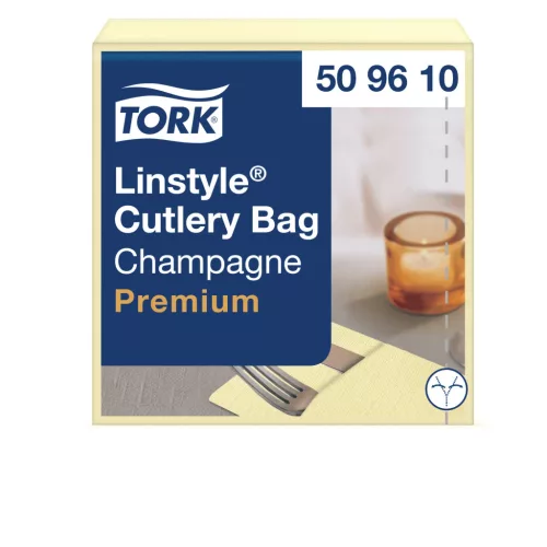 Tork LinStyle® szervizszalvéta, PEZSGŐ, 39x39cm, 1/8 evőeszk., iparilag komposztálható, 50lap/csg (14csg/karton)