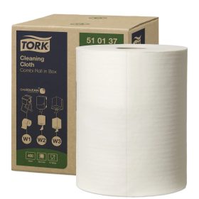 Tork ipari tisztítókendő  W1/W2/W3 Premium dobozos, 1r., fehér, 152m/tek - 510137