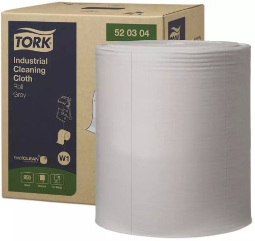 Tork ipari tisztítókendő  W1 dobozos, 1r., szürke, 361m/950lap - 520304
