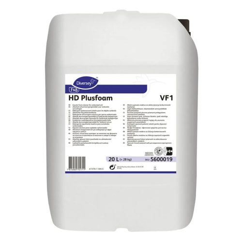 Plusfoam VF1 20L - Lúgos habtisztítószer, elszenesedett szennyeződések eltávolításához