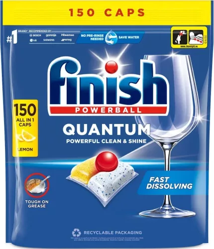 Finish mosogatótabletta Quantum 150db/csg (3csg/karton) citrom