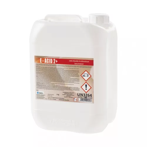E-Acid 2+ emelt foszforsav tartalmú tisztító-, és fertőtlenítő vízkőoldószer, baktericid,  yeasticid,  MRSA hatású 5kg