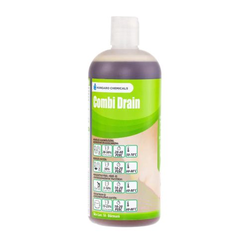 Combi Drain erős lefolyó tisztítószer, zsíroldó és zsírbontó koncentrátum 750ml (12db/#) - 5999