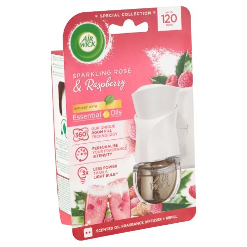 Air Wick elektromos illatosító készülék+utántöltő 19ml (6csg/karton) sparkling rosé & raspberry