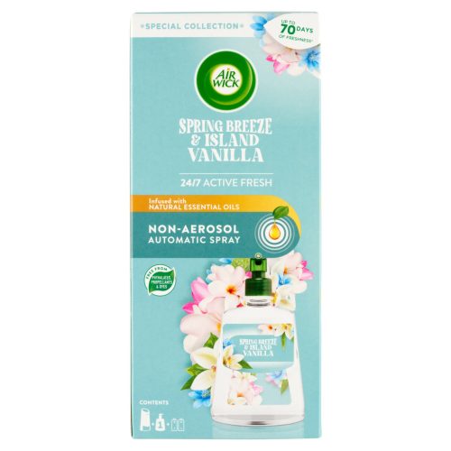 Air Wick ACTIVE FRESH készülék+utántöltő 228ml (4db/karton) Spring Breeze & Island Vanilla