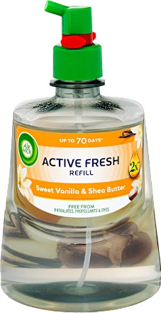 Air Wick ACTIVE FRESH utántöltő 228 ml Sweet Vanilla & Shea Butter