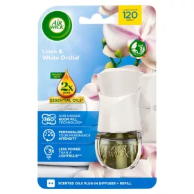   Air Wick elektromos illatosító készülék+utántöltő 19ml (6csg/karton) linen & white orchid