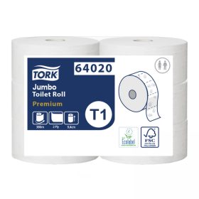 Tork toalettpapír T1 Jumbo Advanced - 2 rétegű, fehér, 380m/tek, 6 tek/# - 64020