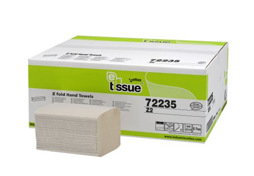 Celtex E-Tissue Z hajtogatott kéztörlő, 2 réteg, 20,5x24cm, 25x150 lap/karton