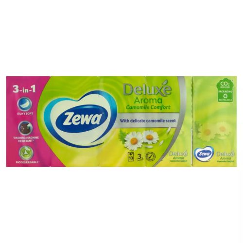 Zewa zsebkendő 10X10DB/CSG, 3r.,Camomile Comfort, 24csg/# - 7322540098846
