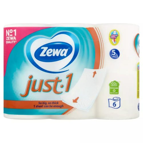 Zewa toalettpapír 5r., 70lap/tek, 6tek/csg, 7csg/karton, (24 karton/raklap) Just 1