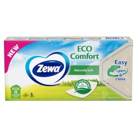   Zewa Eco Comfort papírzsebkendő 3 rétegű, 90db/csg (40csg/karton) naturally soft