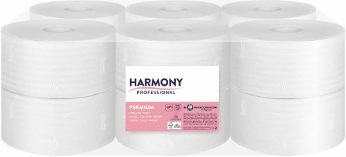 Harmony toalettpapír mini Jumbo 19cm-es, 2r., fehér, 120m/tek, 12tek/# - 7360