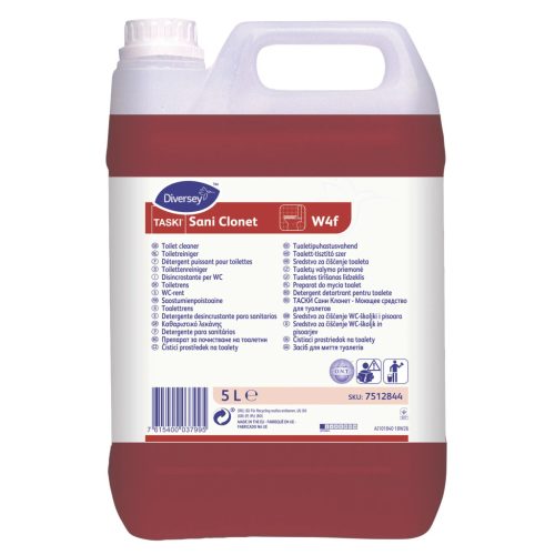 TASKI Sani Clonet Szulfaminsav alapú wc tisztító/vízkőeltávolító szer 5L (2db/#) - 7512844