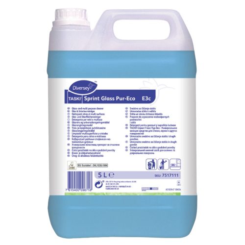TASKI Sprint Glass Pur-Eco alkoholos, használatra kész tisztítószer 5L (2db/#) - 7517111