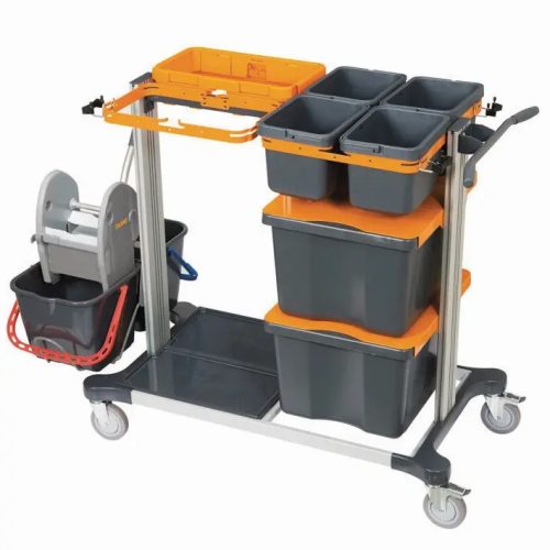 TASKI Midi Trolley Wet vödrös takarítókocsi 2 x 15L-es vödörrel, mérete: 111cm x 150cm x 69cm