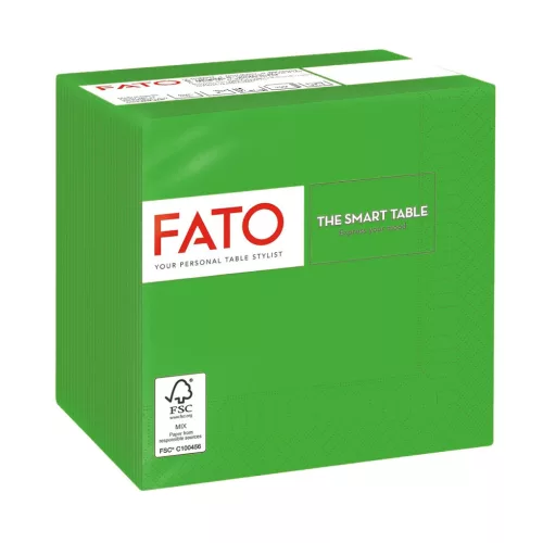 Fato Szalvéta 25x25cm smaragdzöld 2 rétegű 100 lap/csomag