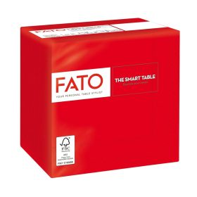 Fato Szalvéta 24x24cm piros 2 rétegű 100 lap/csomag