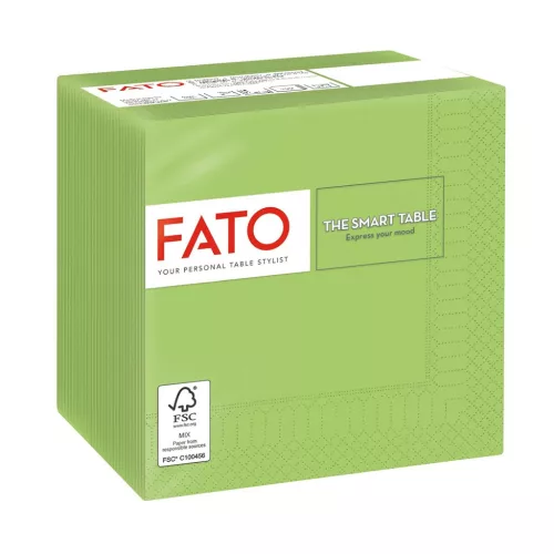 Fato Szalvéta 24x24cm almazöld 2 rétegű 100 lap/csomag